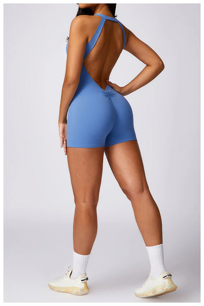 Ariana Backless Fitness Romper