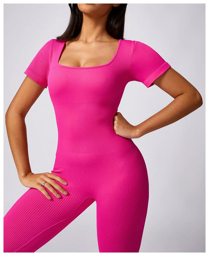 Aria Ribbed Fitness Jumpsuit