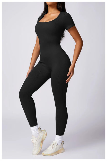 Aria Ribbed Fitness Jumpsuit