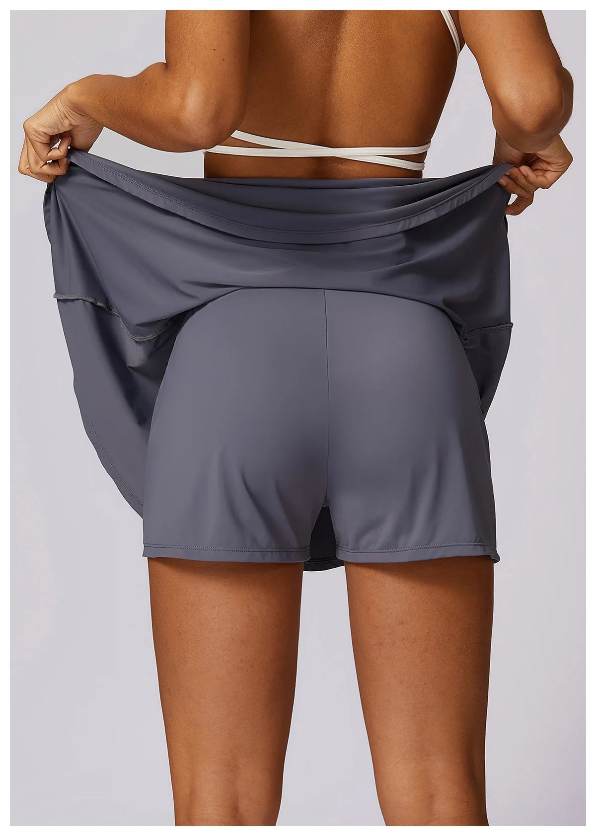 Daphne Solid Tennis Skirt