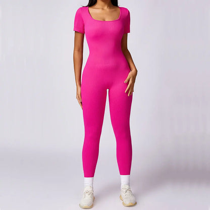 Aria Ribbed Fitness Jumpsuit