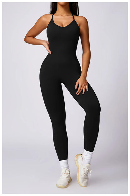 Aria Backless Fitness Romper