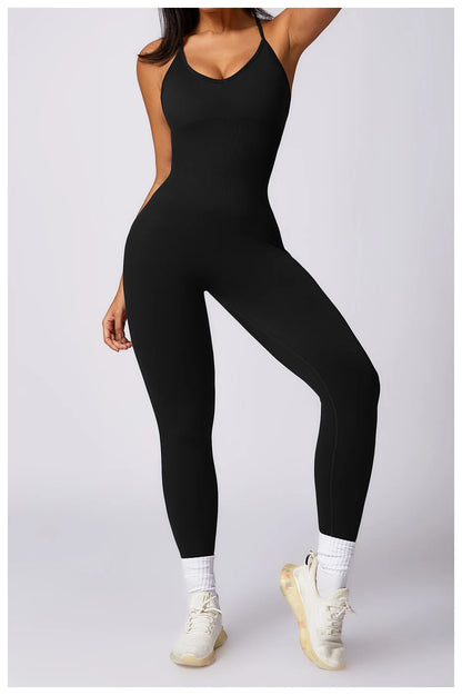 Aria Backless Fitness Romper