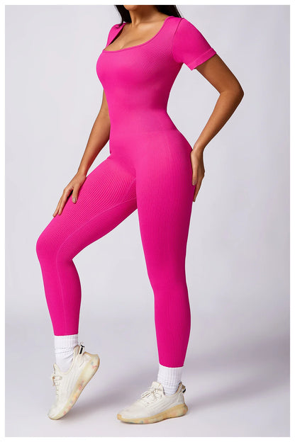 Aria Ribbed Fitness Jumpsuit