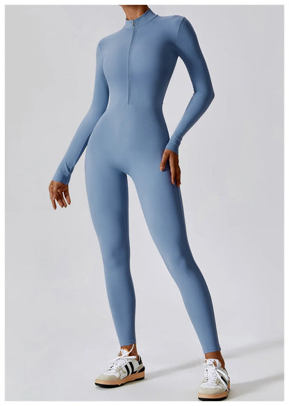 Maya Long Sleeve Fitness Jumpsuit