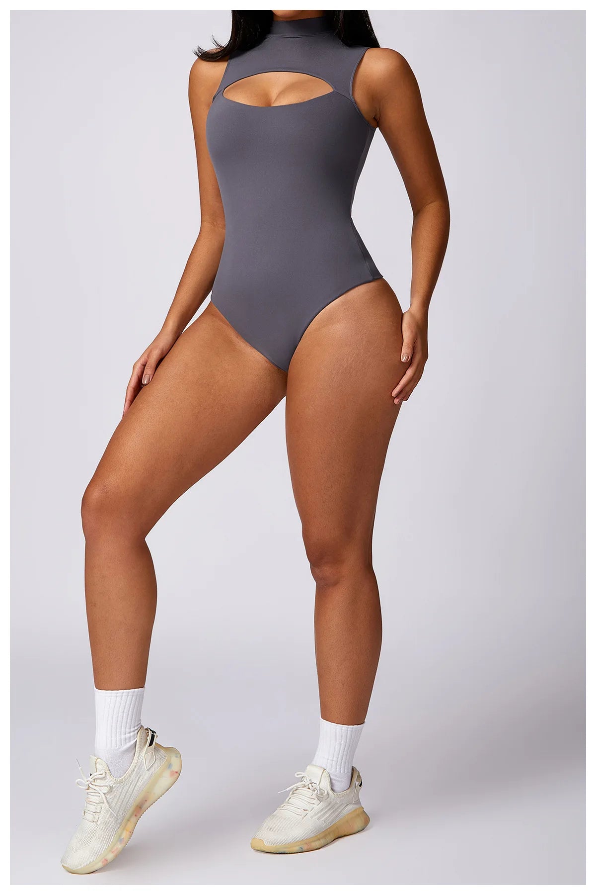 Lila Triangle Fitness Bodysuit