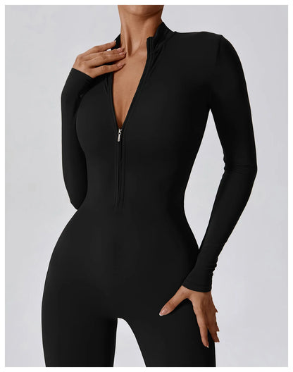 Maya Long Sleeve Fitness Jumpsuit