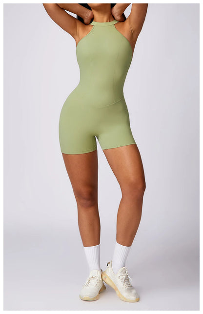 Ariana Backless Fitness Romper