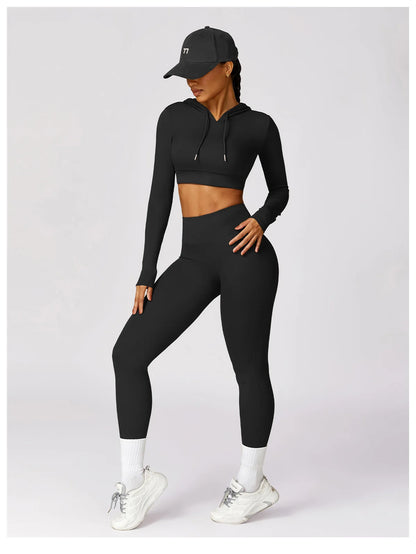 Elena Hooded Workout Top