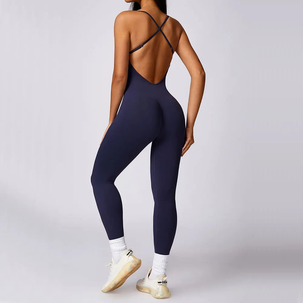 Aria Backless Fitness Romper