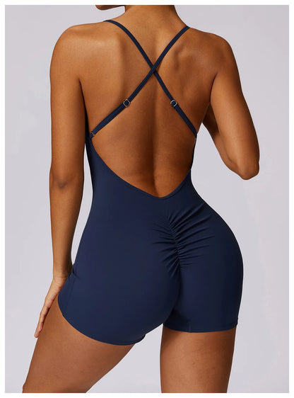 Keira Back V Gym Jumpsuit