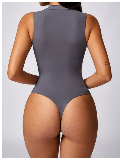 Lila Triangle Fitness Bodysuit