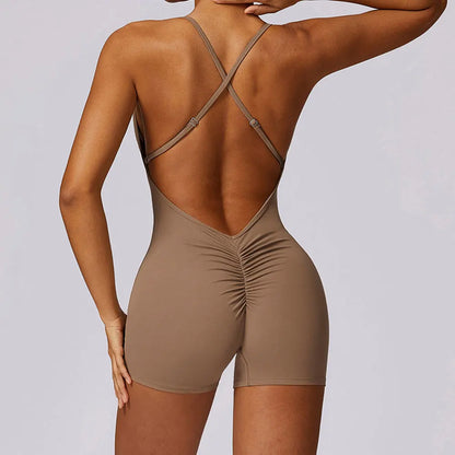 Keira Back V Gym Jumpsuit