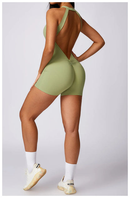 Ariana Backless Fitness Romper