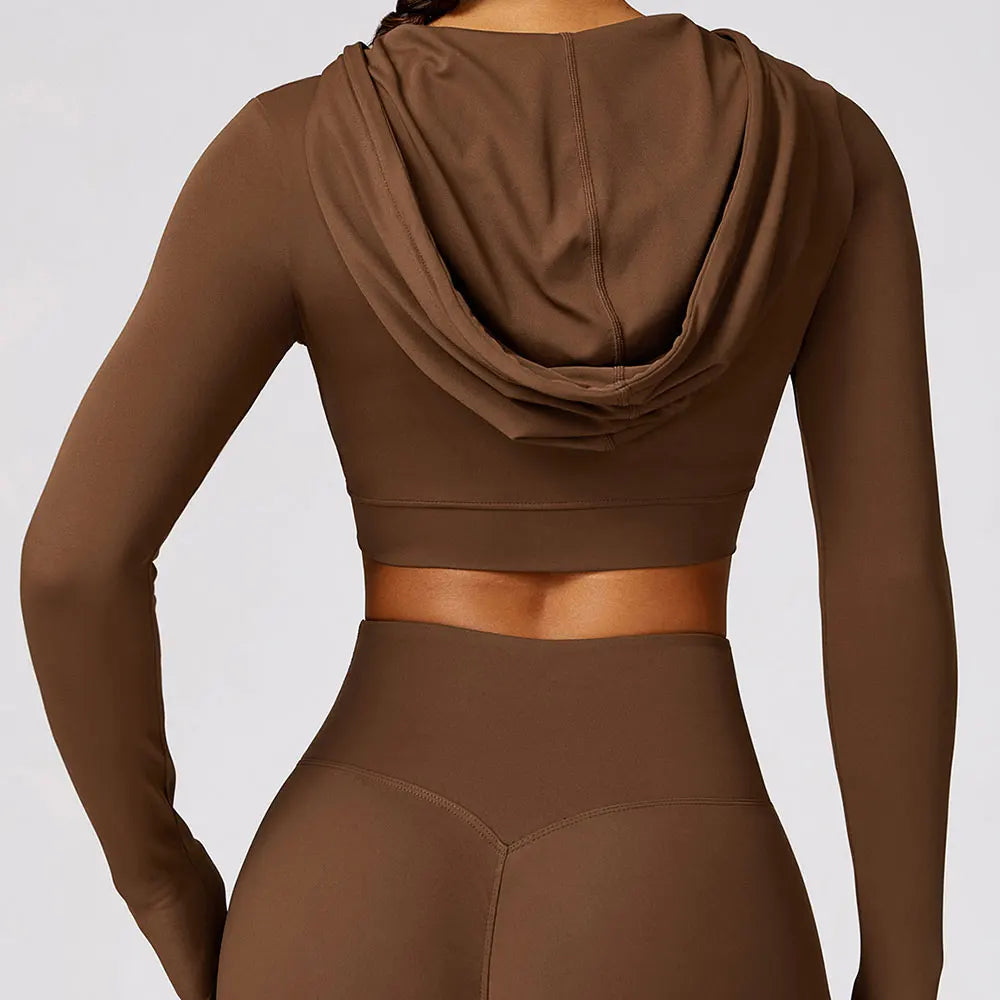 Elena Hooded Workout Top