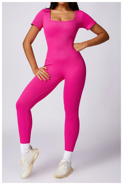 Aria Ribbed Fitness Jumpsuit