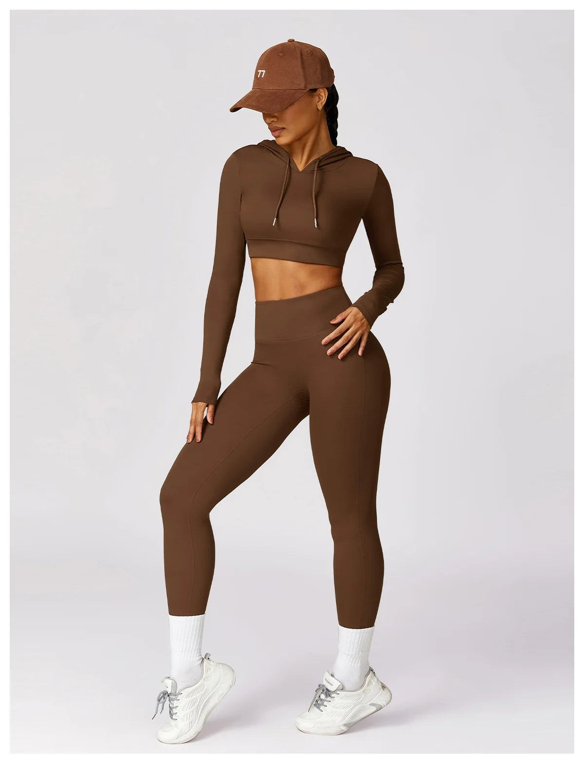 Elena Hooded Workout Top