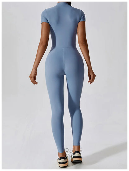 Adeline Zipper Workout Jumpsuit