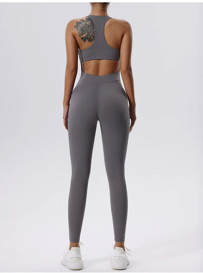 Keira Fitness Zipper Jumpsuit