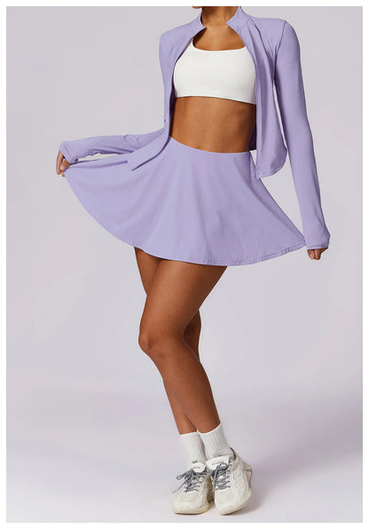 Daphne Solid Tennis Skirt