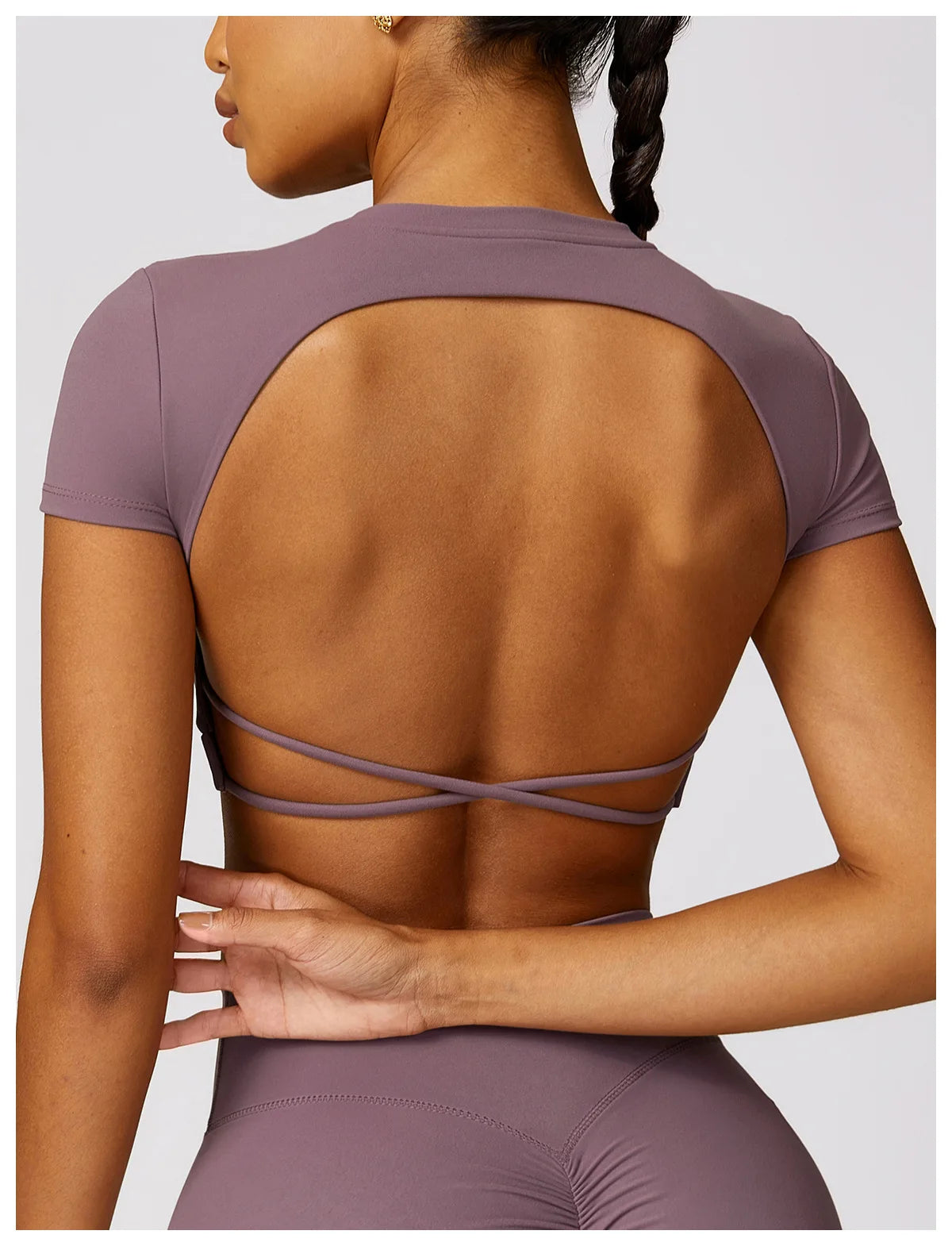 Alyssa Hollow Back Yoga Shirt