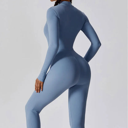 Maya Long Sleeve Fitness Jumpsuit