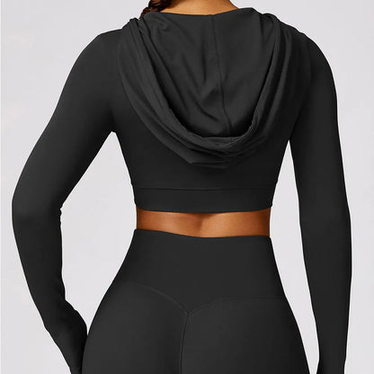 Elena Hooded Workout Top