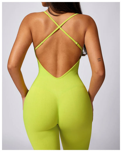 Aria Backless Fitness Romper