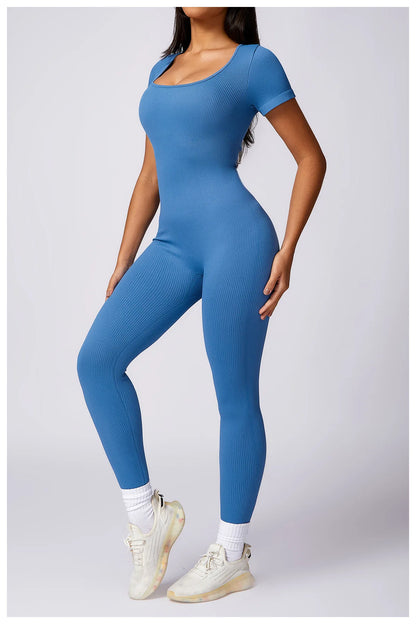 Aria Ribbed Fitness Jumpsuit