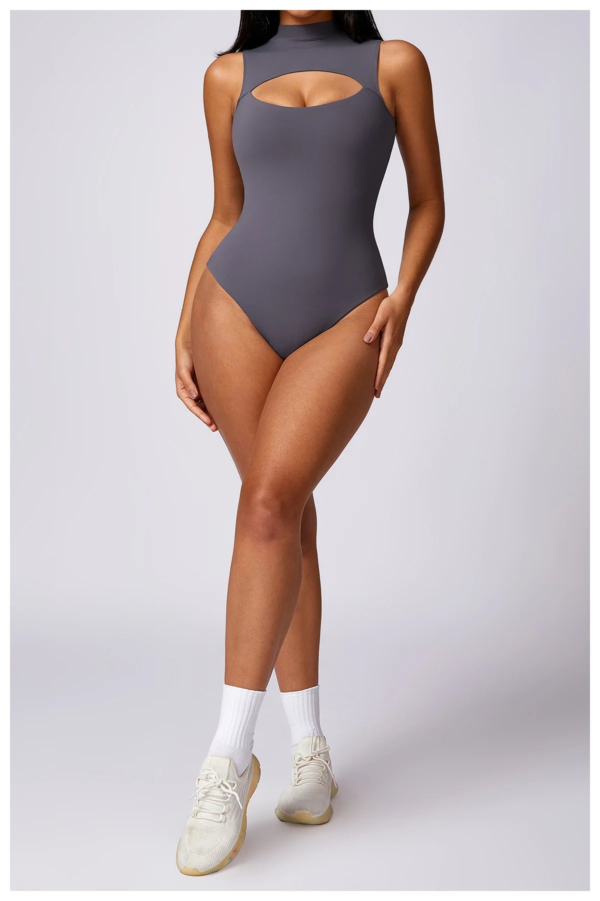 Lila Triangle Fitness Bodysuit