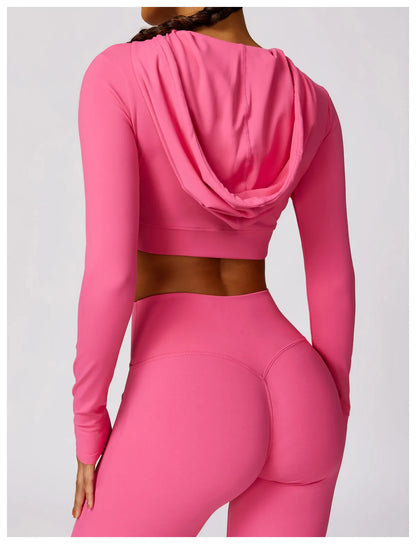 Elena Hooded Workout Top