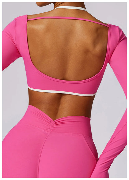 Gabrielle Backless Yoga Shirt