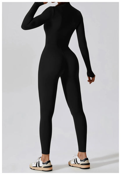 Maya Long Sleeve Fitness Jumpsuit