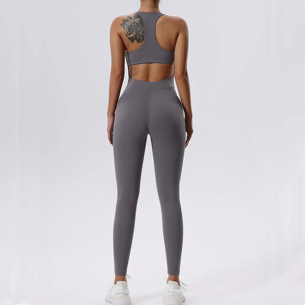 Keira Fitness Zipper Jumpsuit