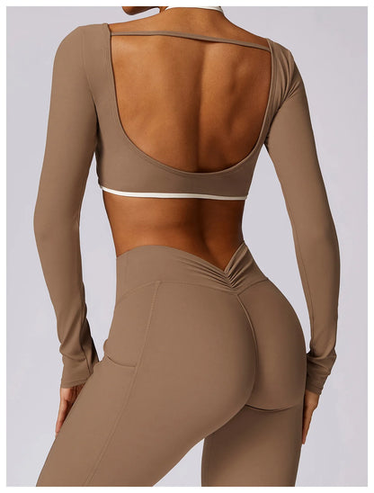 Gabrielle Backless Yoga Shirt