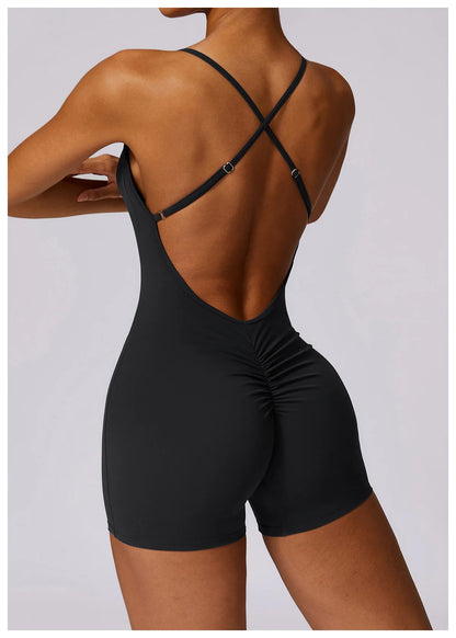 Keira Back V Gym Jumpsuit