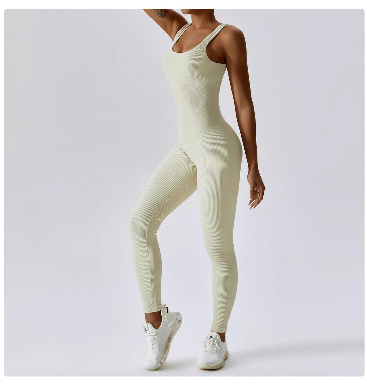 Aurora Ribbed Yoga Jumpsuit