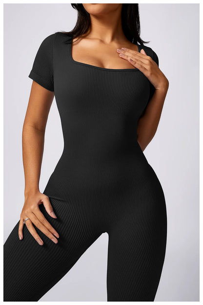 Aria Ribbed Fitness Jumpsuit