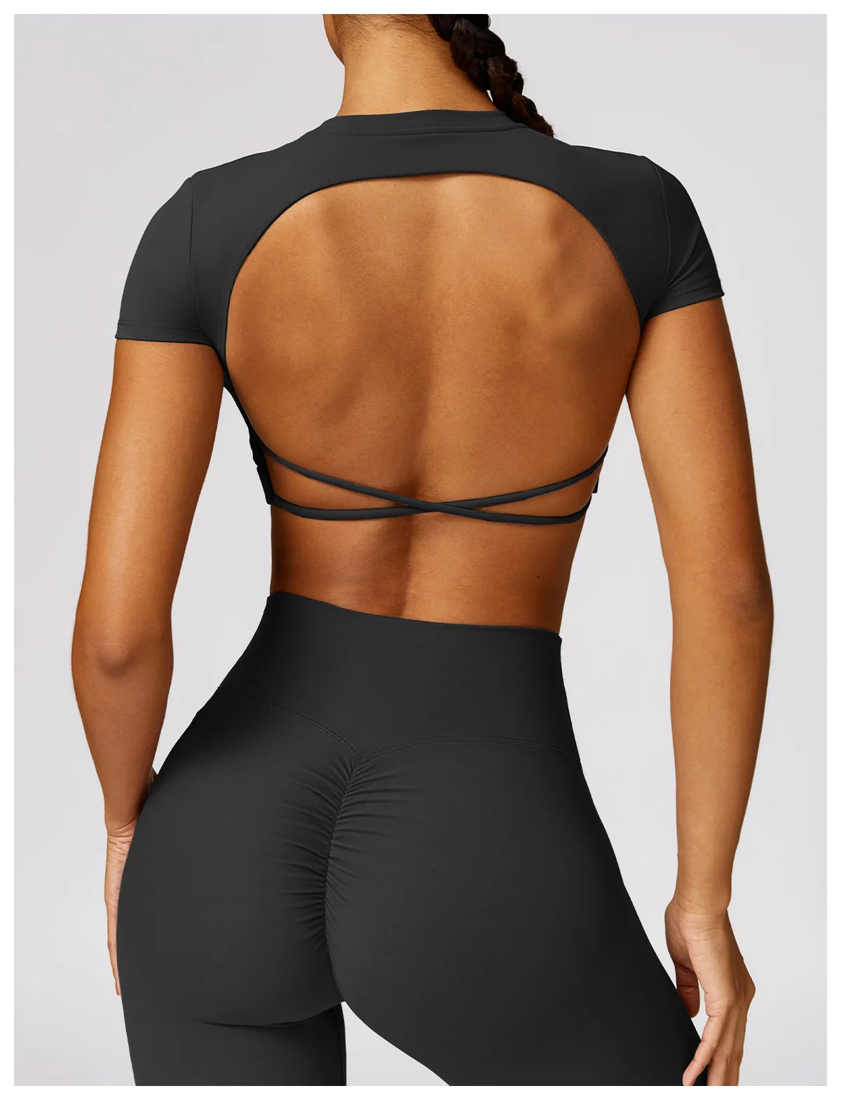 Alyssa Hollow Back Yoga Shirt